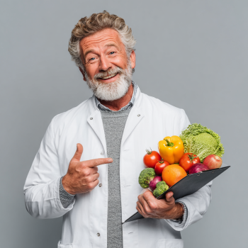 Літня пара готує разом здорову їжу